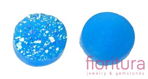 KABOSZON AKRYLOWY DRUZY KOŁO 12MM KOLOR BLUE AB
