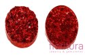 KABOSZON AKRYLOWY DRUZY OWAL 18x13MM KOLOR RED