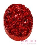 KABOSZON AKRYLOWY DRUZY OWAL 18x13MM KOLOR RED