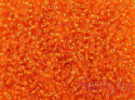 KORALIKI SZKLANE DROBNE SREBRZONE 3,5MM KOLOR POMARAŃCZOWY