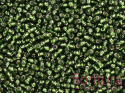 KORALIKI SZKLANE DROBNE SREBRZONE 3,5MM KOLOR OLIWKOWY