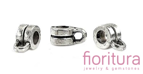 KRAWATKA DO ZAWIESZEK 9X6MM KOLOR STARE SREBRO