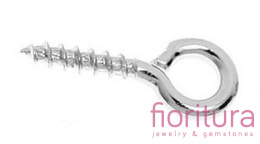 KRAWATKA WKRĘT Z OCZKIEM 8x4MM POSREBRZANA