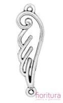 ŁĄCZNIK SKRZYDŁO ANIOŁA 32x10MM KOLOR STARE SREBRO