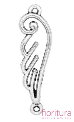 ŁĄCZNIK SKRZYDŁO ANIOŁA 32x10MM KOLOR STARE SREBRO