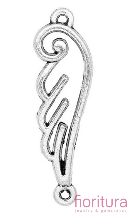 ŁĄCZNIK SKRZYDŁO ANIOŁA 32x10MM KOLOR STARE SREBRO