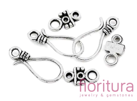 ZAPIĘCIE TYPU HAK 35x12MM KOLOR STARE SREBRO