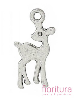 ZAWIESZKA JELONEK 21x10MM KOLOR STARE SREBRO