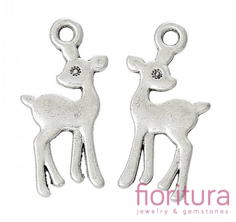 ZAWIESZKA JELONEK 21x10MM KOLOR STARE SREBRO