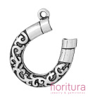 ZAWIESZKA PODKOWA 26x23MM KOLOR STARE SREBRO