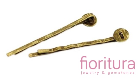 BAZA WSUWKI DO WŁOSÓW 58x2MM KOLOR STARE ZŁOTO