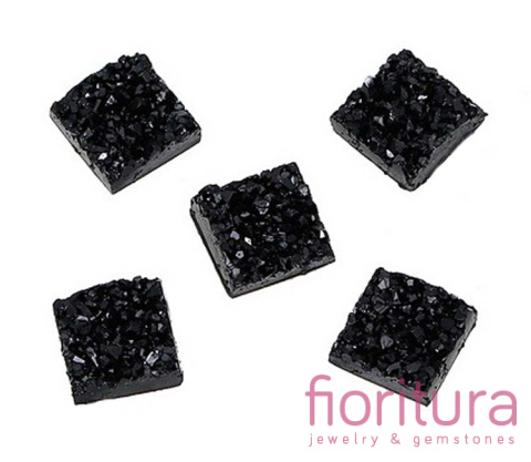 KABOSZON AKRYLOWY DRUZY KWADRAT 12MM KOLOR BLACK