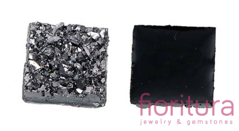 KABOSZON AKRYLOWY DRUZY KWADRAT 12MM KOLOR DARK SILVER