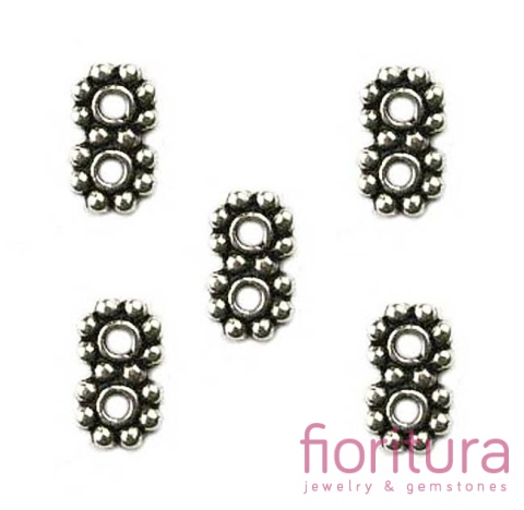 ROZDZIELACZ NA DWA 7x4MM KOLOR STARE SREBRO