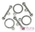 ZAPIĘCIE PRZEKŁADKOWE TOGGLE 13X10MM KOLOR STARE SREBRO