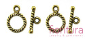 ZAPIĘCIE PRZEKŁADKOWE TOGGLE 10x14MM KOLOR ZŁOTY