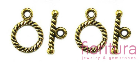 ZAPIĘCIE PRZEKŁADKOWE TOGGLE 10x14MM KOLOR ZŁOTY