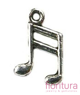 ZAWIESZKA NUTKI 14X10MM KOLOR STARE SREBRO