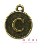 ZAWIESZKA LITERA C 13x15MM KOLOR STARE ZŁOTO
