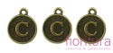 ZAWIESZKA LITERA C 13x15MM KOLOR STARE ZŁOTO