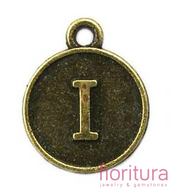 ZAWIESZKA LITERA I 13x15MM KOLOR STARE ZŁOTO