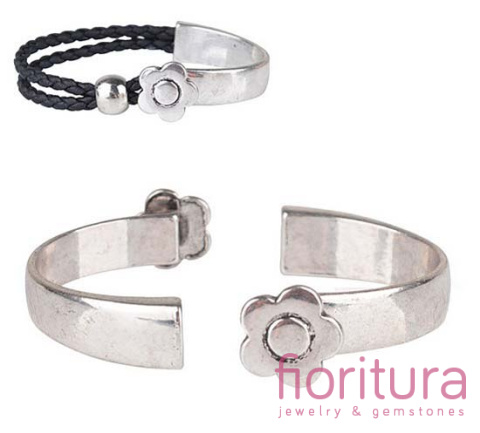 BAZA BRANSOLETKI TYPU CUFF 61MM KOLOR STARE SREBRO