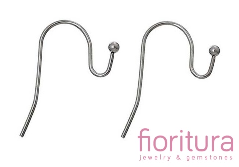 BIGLE OTWARTE Z KULKĄ 21x11,5MM STAL NIERDZEWNA