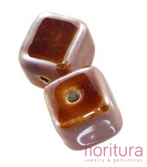 CERAMIKA KOSTKA 16MM KOLOR BRĄZOWY