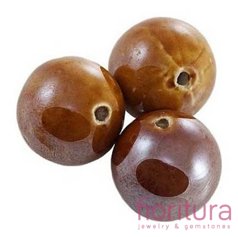 CERAMIKA KULA 20MM KOLOR BRĄZOWY