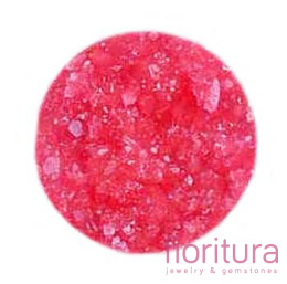 KABOSZON AKRYLOWY DRUZY KOŁO 18MM KOLOR CZERWONY