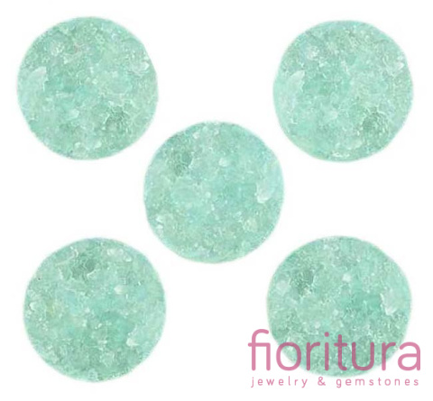 KABOSZON AKRYLOWY DRUZY KOŁO 18MM KOLOR MINT GREEN