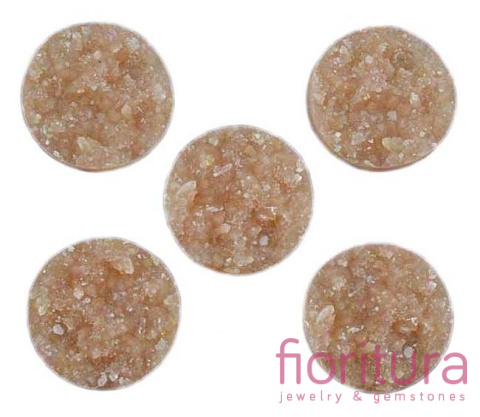 KABOSZON AKRYLOWY DRUZY KOŁO OK.14MM KOLOR CARAMEL