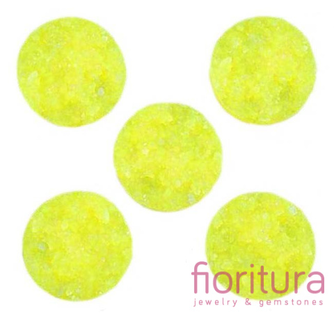 KABOSZON AKRYLOWY KOŁO OK.14MM KOLOR YELLOW NEON