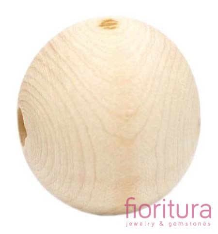 KORALIKI DREWNIANE NIELAKIEROWANE KULA 20MM