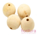 KORALIKI DREWNIANE NIELAKIEROWANE KULA 20MM