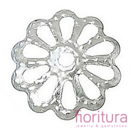 NAKŁADKA FILIGRANOWA KWIAT 9MM KOLOR SREBRNY