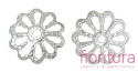 NAKŁADKA FILIGRANOWA KWIAT 9MM KOLOR SREBRNY
