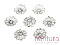 NAKŁADKA FILIGRANOWA KWIAT 9MM KOLOR SREBRNY