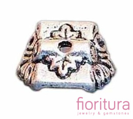 NAKŁADKA LISTKI 10X9MM KOLOR STARE SREBRO