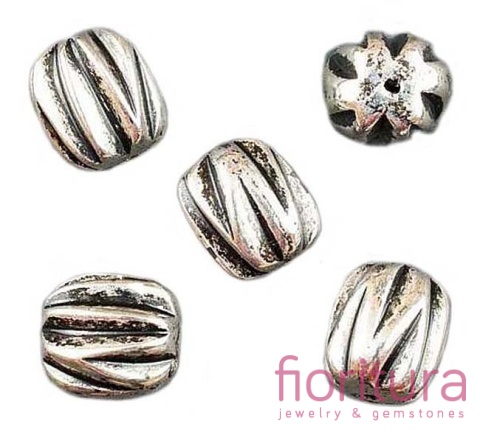 PRZEKŁADKA DEKORACYJNA OWAL 13x11MM KOLOR STARE SREBRO