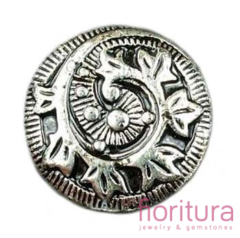 PRZEKŁADKA KRĄŻEK 21x9MM KOLOR STARE SREBRO