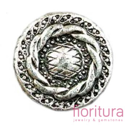 PRZEKŁADKA KRĄŻEK 22x10MM KOLOR STARE SREBRO