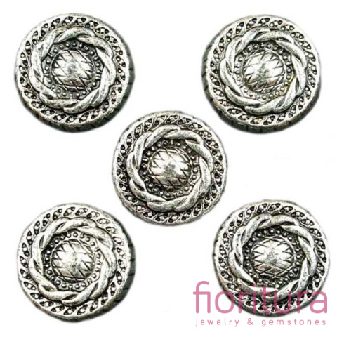 PRZEKŁADKA KRĄŻEK 22x10MM KOLOR STARE SREBRO