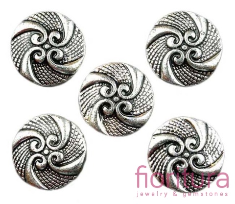 PRZEKŁADKA KRĄŻEK 25x9MM KOLOR STARE SREBRO