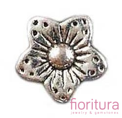 PRZEKŁADKA KWIATEK 9x4MM KOLOR STARE SREBRO