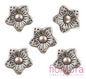 PRZEKŁADKA KWIATEK 9x4MM KOLOR STARE SREBRO