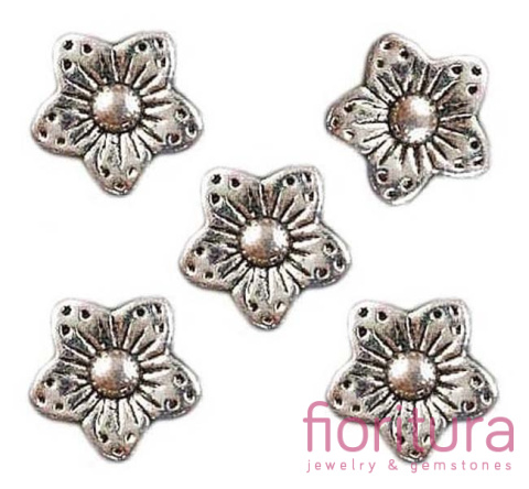 PRZEKŁADKA KWIATEK 9x4MM KOLOR STARE SREBRO