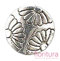 PRZEKŁADKA STOKROTKA KRĄŻEK 14MM KOLOR STARE SREBRO