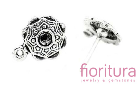 SZTYFTY OZDOBNE 15x14MM KOLOR STARE SREBRO