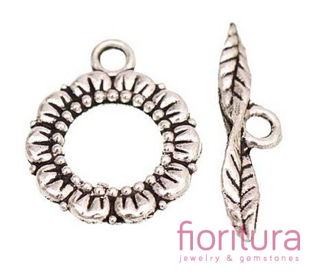 ZAPIĘCIE PRZEKŁADKOWE SŁONECZNIK 16MM KOLOR STARE SREBRO